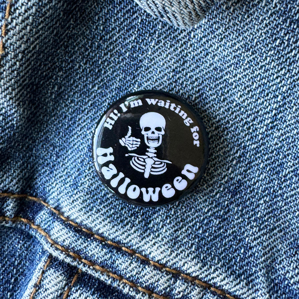 Skeleton Halloween 1" Round Button