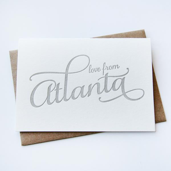 Love from Atlanta - Letterpress Regional Greeting Card