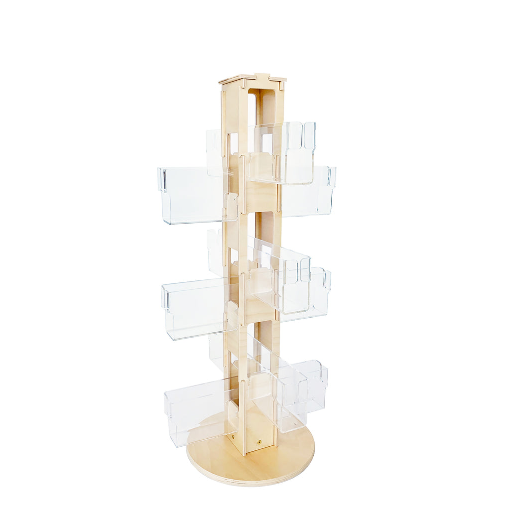 Counter Spinner Wood Display - 24 Pocket