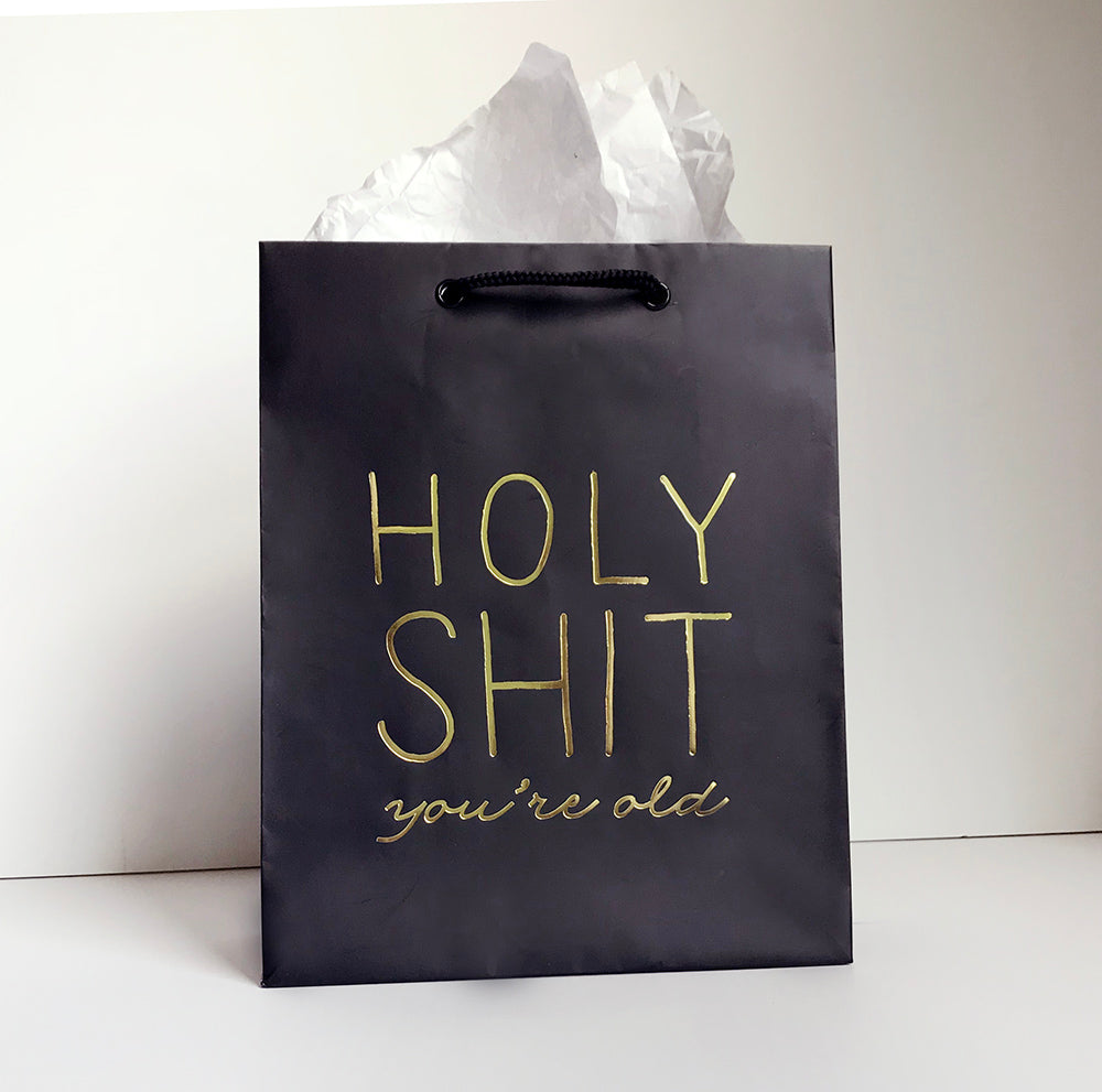 Holy Shit Old Gift Bag - Steel Petal Press