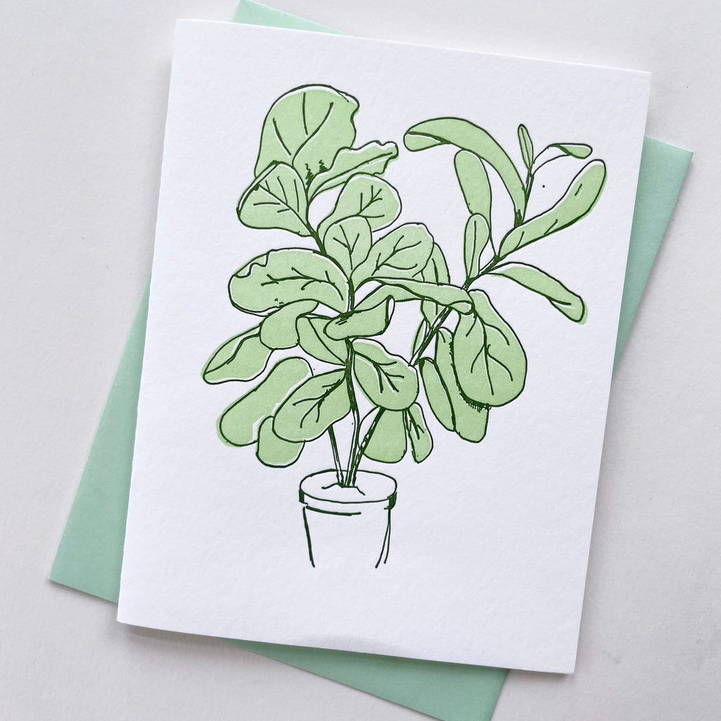 Fiddle Fig Leaf - Steel Petal Press