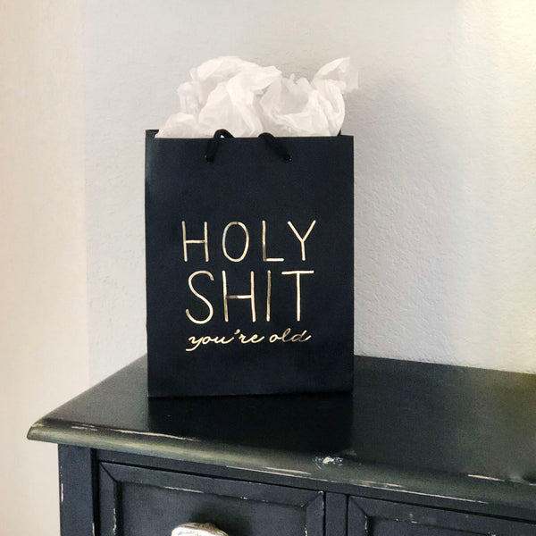 Holy Shit Old Gift Bag - Steel Petal Press