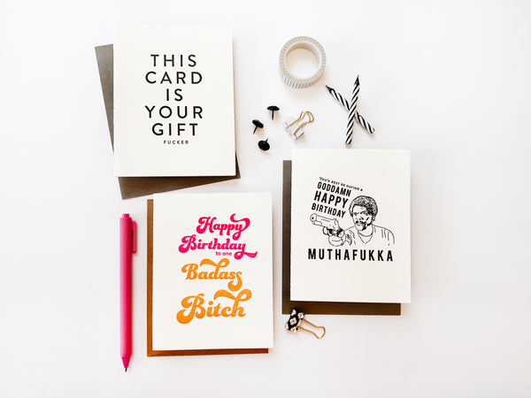 Muthafukka Birthday - Letterpress Birthday Greeting Card