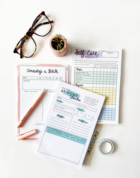 Self Care Checklist Habit Tracker Notepad