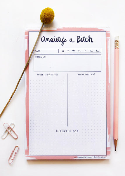 Anxiety's a Bitch Habit Tracker Notebook