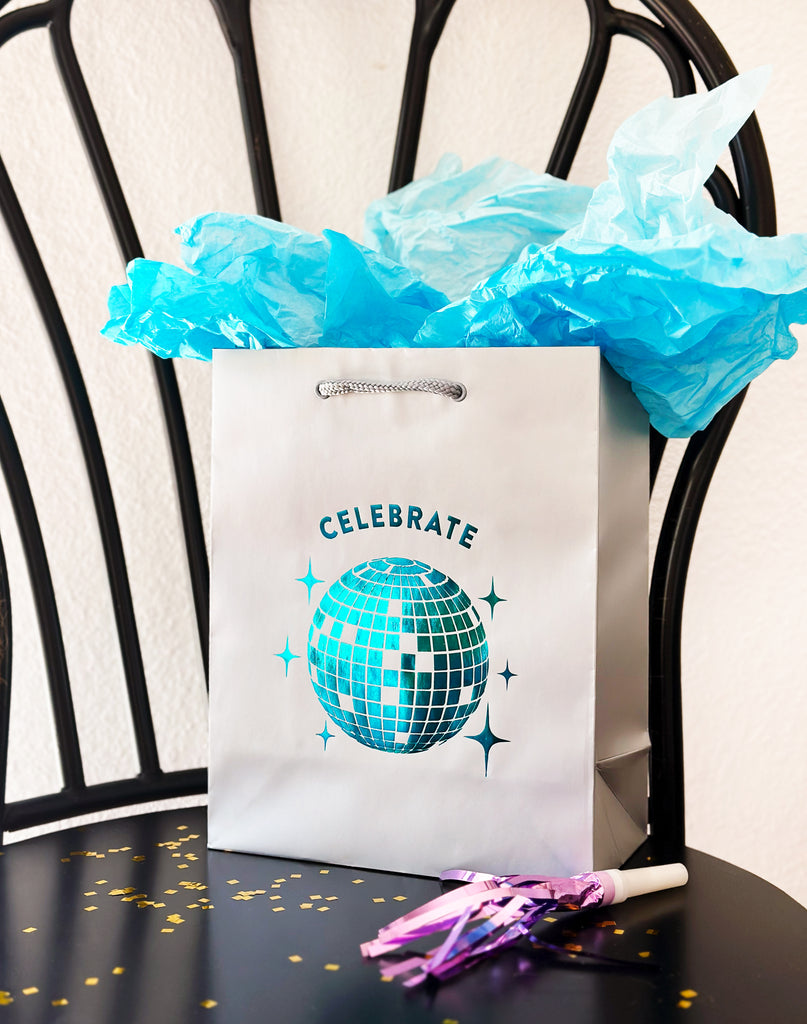 Celebrate - Disco Ball Foil-Stamped Gift Bag