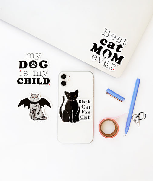 Dog Child Typographic Sticker