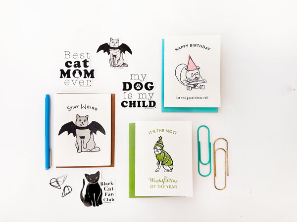 Dog Child Typographic Sticker