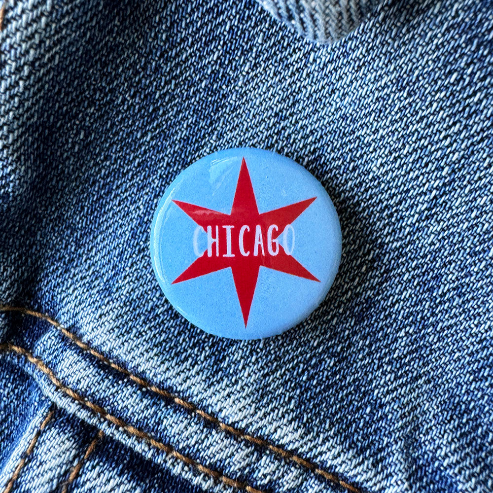 Chicago Star 1" Round Button