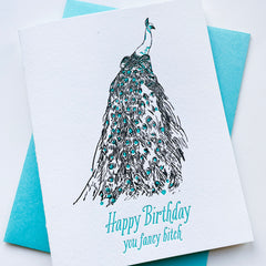 Fancy Bitch Birthday - Letterpress Birthday Greeting Card