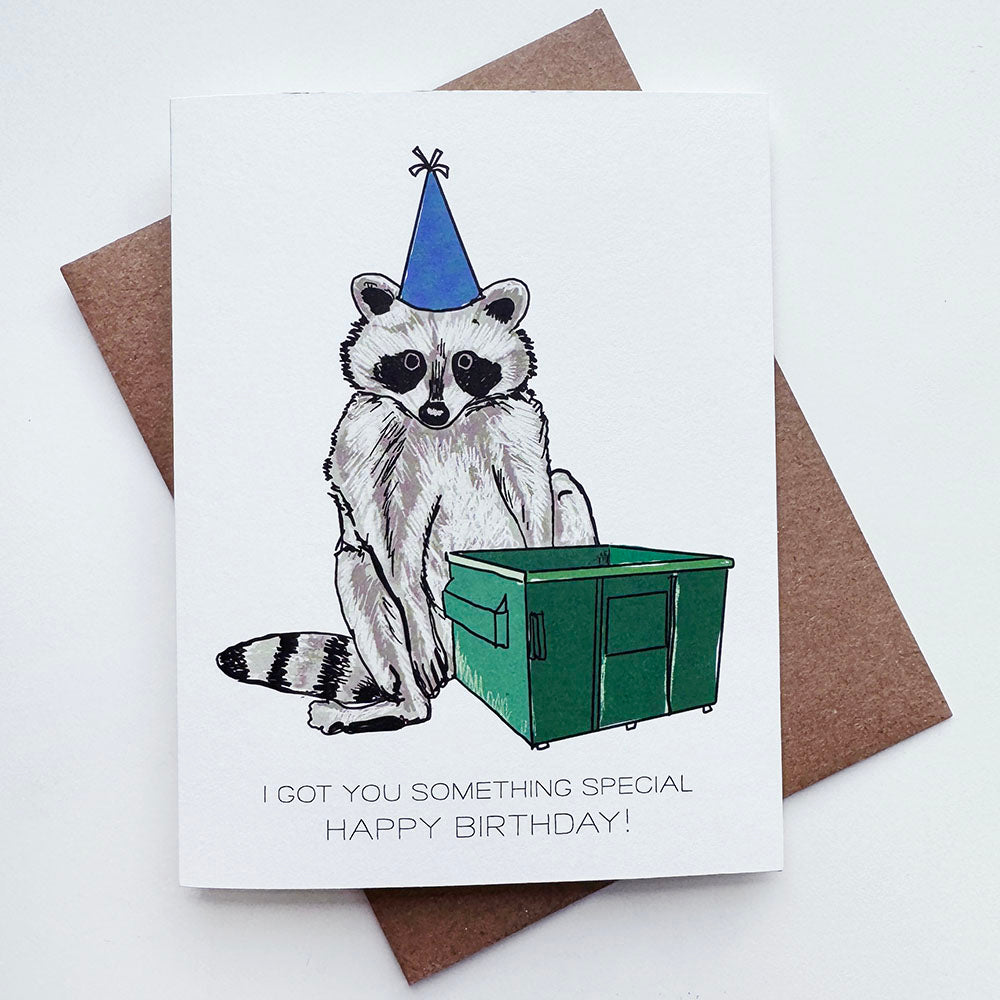 Raccoon Special Birthday - Birthday Greeting Card