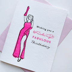 Fabulous Birthday - Letterpress Birthday Greeting Card