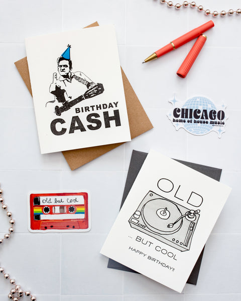 Old But Cool - Letterpress Birthday Greeting Card