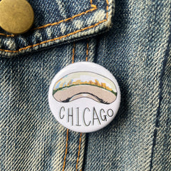 Chicago Bean 1.25" Round Button