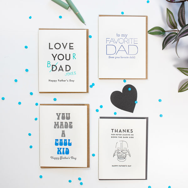 Father's Day Cool Kid - Letterpress Father's Day Card