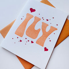 ILY - Love, Anniversary and Valentine's Letterpress Greeting Card