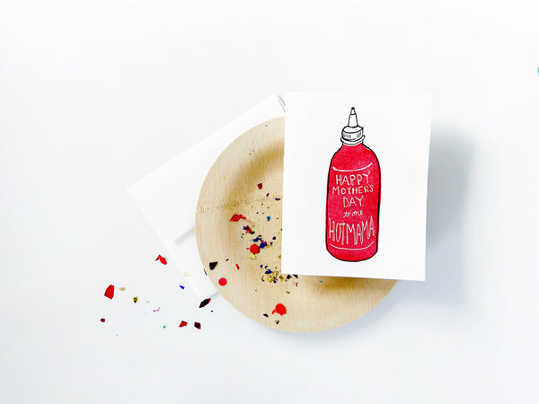 Hot Mama Sauce - Letterpress Mother's Day Greeting Card