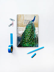 Daily Focus Peacock Spiral Notebook