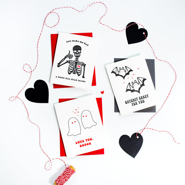 Less Dead Inside - Letterpress Love and Valentine's Greeting Card