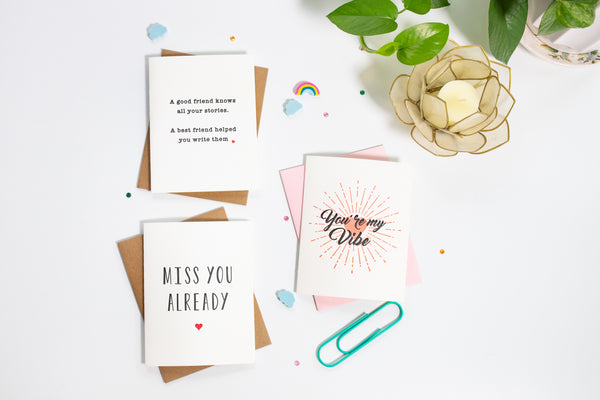 Miss You Already - Letterpress Love Greeting Card