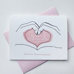My Heart Is Yours - Love, Valentine's Day and Anniversary Letterpress Greeting Card