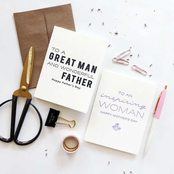 Inspiring Woman - Letterpress Mother's Day Greeting Card