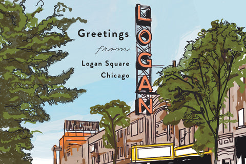 Logan Theatre Chicago Postcard