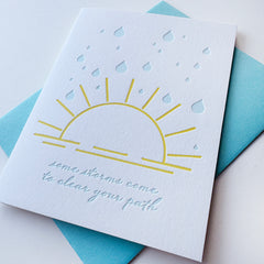 Clear Your Path - Letterpress Sympathy and Encouragement Card