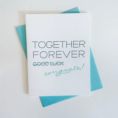 Forever Congrats - Letterpress Wedding Congrats Card