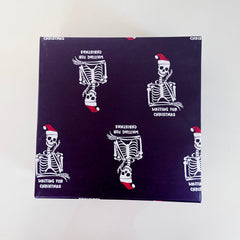 Skeleton Christmas Wrapping Paper - Roll of 3 Sheets