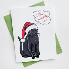 Feline Naughty Christmas - Christmas Greeting Card