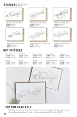 CUSTOM Love From [Insert Your City Name] 50 CARDS