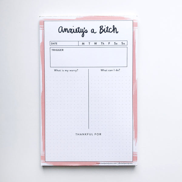 Anxiety's a Bitch Habit Tracker Notebook