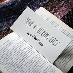 Fucking Book - Typographic Letterpress Bookmark