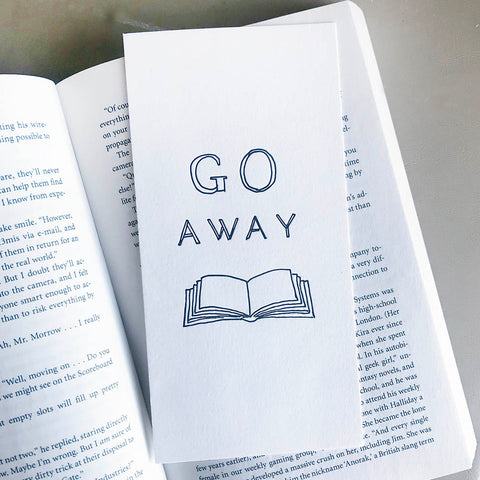 Go Away Bookmark - Steel Petal Press