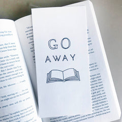Go Away - Typographic Letterpress Bookmark
