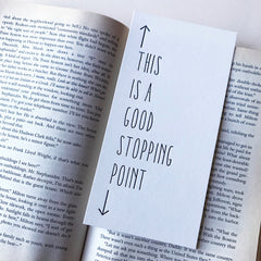 Stopping Point - Typographic Letterpress Bookmark