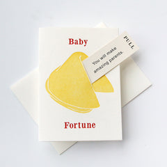 Amazing Parents Fortune - Letterpress Baby Congrats Greeting Card