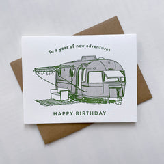 Year of Adventures Birthday - Letterpress Birthday Greeting Card