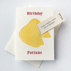 Laughter Fun Fortune - Letterpress Birthday Greeting Card