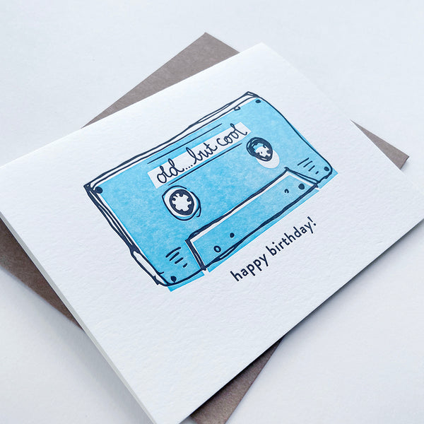 Letterpress Birthday card - Cool Mixtape Birthday
