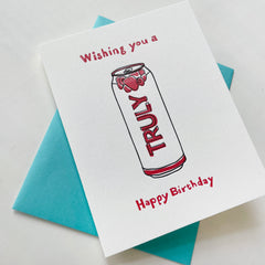 Truly Happy Birthday - Letterpress Birthday Greeting Card