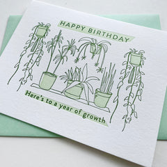 Year of Growth - Letterpress Birthday Greeting Card