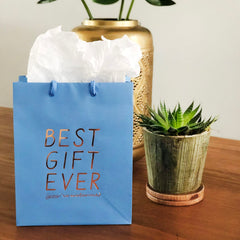 Best Gift Ever Gift Bag - Metallic Foil-Stamped Gift Bag