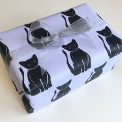 Black Cat Wrapping Paper - Roll of 3 Sheets