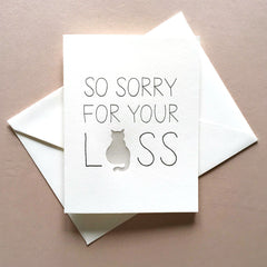 Cat Sympathy - Sympathy and Encouragement Greeting Card