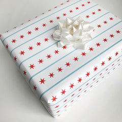 Chicago Flag Gift Wrapping Paper - Single Sheet