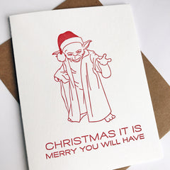 Christmas It Is - Pop Culture Letterpress Holiday Christmas Card