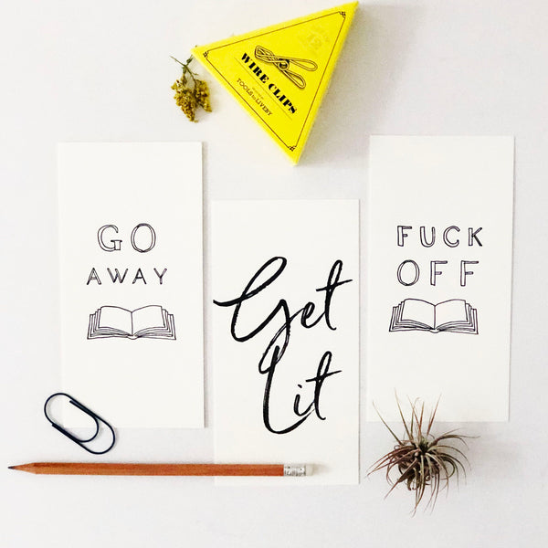 Go Away Bookmark - Steel Petal Press