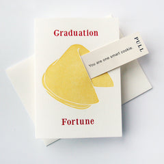 Graduation Fortune - Letterpress Graduation Congrats Greeting Card